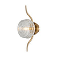 Hunt 1 Light Wall/Flush Light With 160mm Glass, Brass/Clear