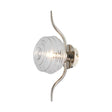 Hunt 1 Light Wall/Flush Light With 160mm Glass, Polished Nickel/Clear