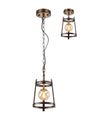 Hurst Pendant, 1 x G9, Brown Oxide/Bronze/Cognac Glass
