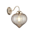 Hyme Wall Light With Flower Bud Shade 1 x E27, French Gold/Cognac
