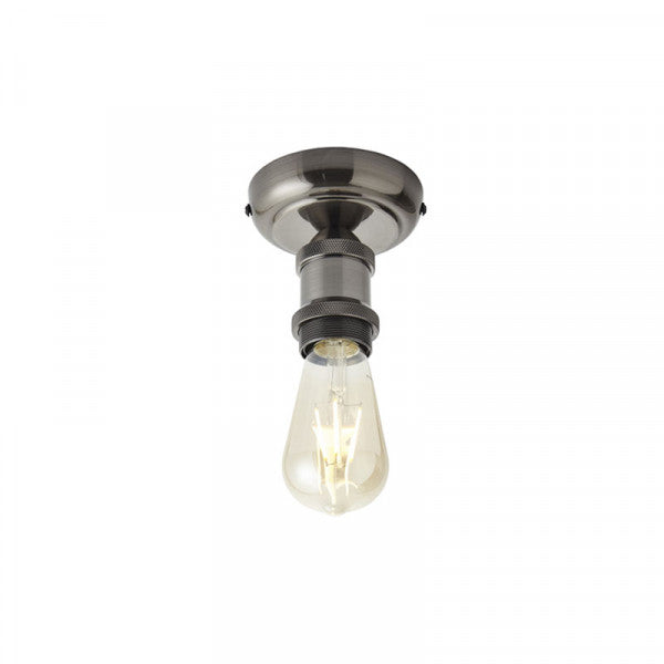 Forum Padua E27 Flush Lamp Holder Satin Nickel Forum Lighting SKU INL-38239-SNIC