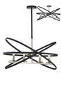 Irwin Adjustable Rings Pendant/Semi Ceiling, 4 x E14, Anthracite/Satin Nickel