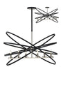 Irwin Adjustable Rings Pendant/Semi Ceiling Oval, 6 x E14, Anthracite/Satin Nickel
