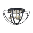 Irwin Flush Ceiling, 3 x E14, Anthracite/Satin Nickel