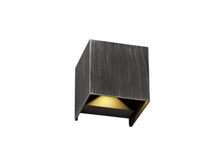 Jessup Up & Downward Lighting Wall Lamp, 2 x 3W LED, 3000K, IP54, Black/Silver