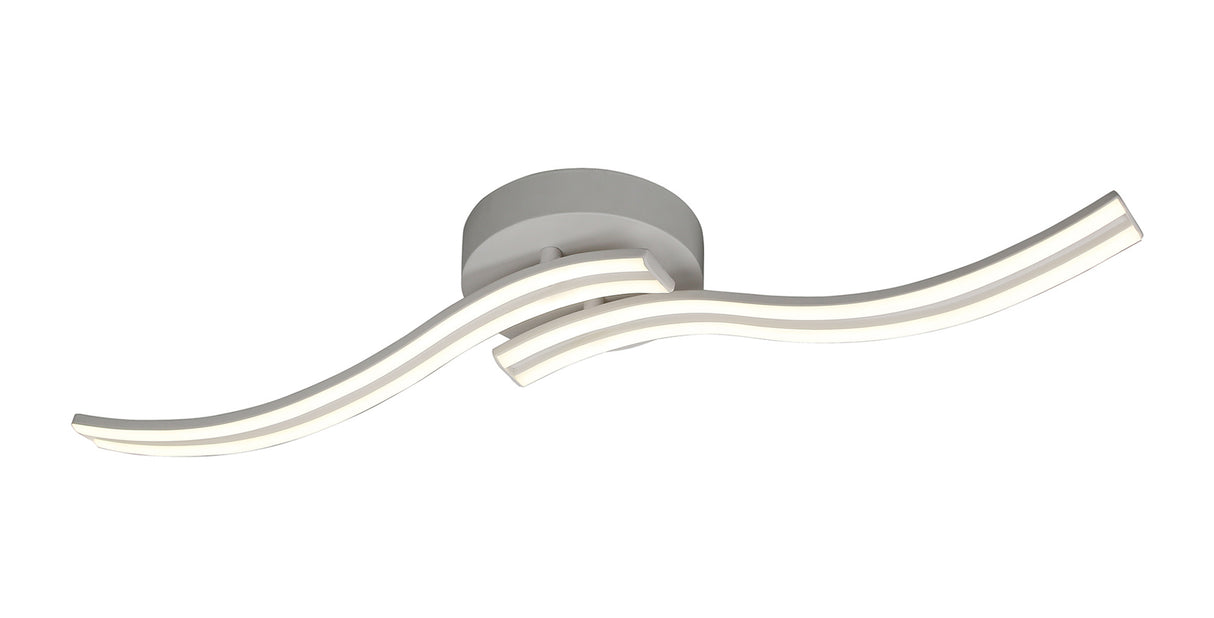 Johnston 2 Light Ceiling, Wall, 2 x 12W LED, 4000K, 1556lm, White, 3yrs Warranty