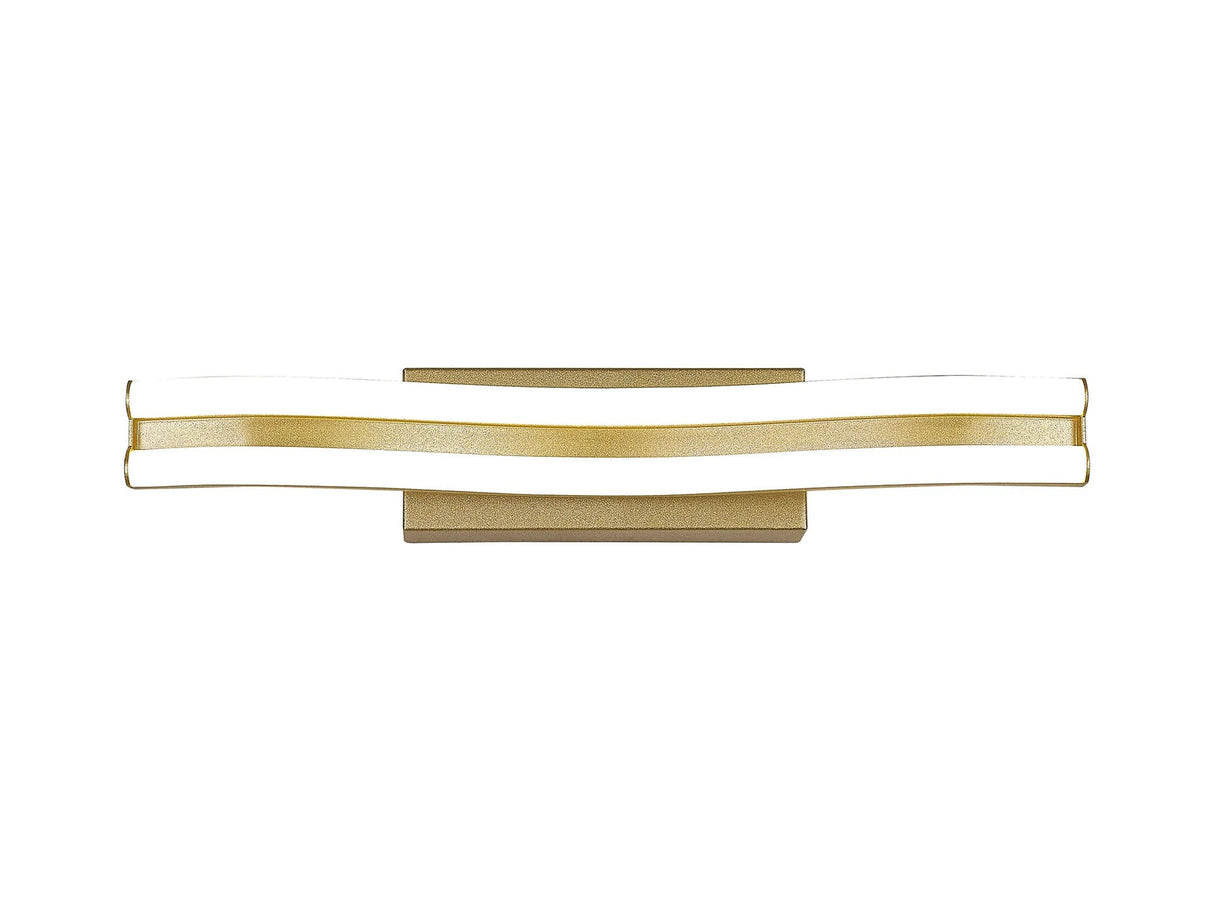 Johnston 40cm Linear Wall Lamp, 1 x 16W LED, 3500K, 1041lm, Sand Gold