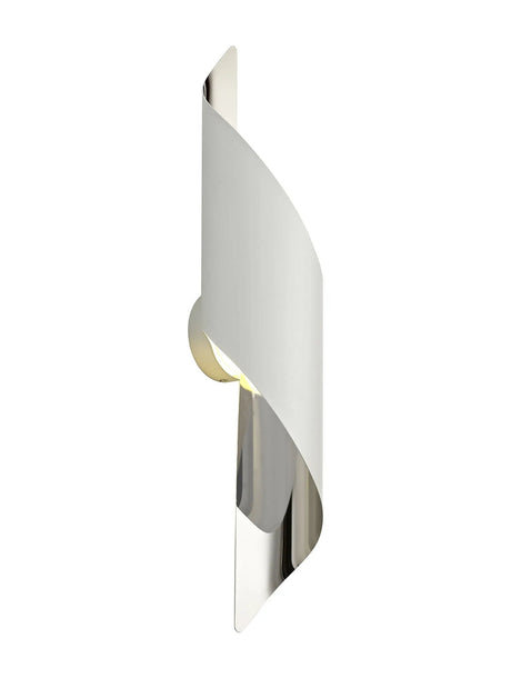 Kachosa Wall Lamp Large, 8W LED, 3000K, White/Polished Chrome
