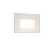 Kerr Recessed Rectangle Glass Fronted Wall Lamp, 3.3W LED, 3000K, IP65, White