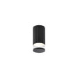 Khazri Ribbed Line Ceiling  With X Pattern Acrylic Shade,  1 x GU10, IP54, Black/Clear/Frosted