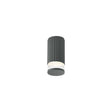 Khazri Ribbed Line Ceiling  With X Pattern Acrylic Shade,  1 x GU10, IP54, Grey/Clear/Frosted