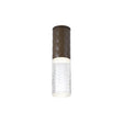 Khazri Diamond Pattern Ceiling  With Tall Diagonal Pattern Acrylic Shade,  1 x GU10, IP54, Dark Brown/Clear/Frosted