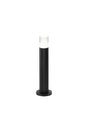 Khazri Ribbed Line 35cm Post Lamp With Tier Pattern Acrylic Shade, 1 x GU10, IP54, Black/Clear