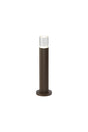 Khazri Ribbed Line 35cm Post Lamp With Bubble Acrylic Shade, 1 x GU10, IP54, Dark Brown/Clear