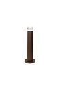 Khazri Ribbed Line 35cm Post Lamp With Short Diagonal Pattern Acrylic Shade, 1 x GU10, IP54, Dark Brown/Clear/Frosted