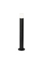 Khazri Ribbed Line 55cm Post Lamp With Horizontal Line Acrylic Shade, 1 x GU10, IP54, Black/Clear/Frosted