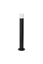 Khazri Ribbed Line 55cm Post Lamp With Bubble Acrylic Shade, 1 x GU10, IP54, Black/Clear