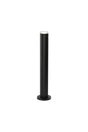 Khazri Ribbed Line 55cm Post Lamp With Shallow Acrylic Shade, 1 x GU10, IP54, Black/Clear/Frosted
