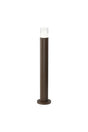 Khazri Ribbed Line 55cm Post Lamp With Tier Pattern Acrylic Shade, 1 x GU10, IP54, Dark Brown/Clear