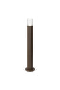 Khazri Ribbed Line 55cm Post Lamp With Bubble Acrylic Shade, 1 x GU10, IP54, Dark Brown/Clear
