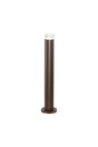 Khazri Ribbed Line 55cm Post Lamp With Short Diagonal Pattern Acrylic Shade, 1 x GU10, IP54, Dark Brown/Clear/Frosted