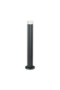 Khazri Ribbed Line 55cm Post Lamp With Short Diagonal Pattern Acrylic Shade, 1 x GU10, IP54, Grey/Clear/Frosted