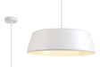 Kimpioka Single Large Pendant, 1 Light Adjustable E27, Gloss White/Gloss White