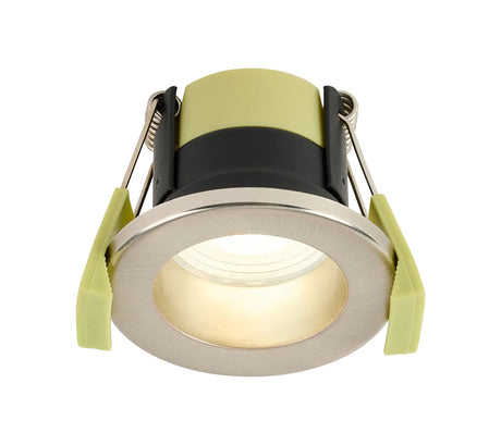 Lavery 4W, Triac Dimmable 4CCT LED Fire Rated Downlight, Cut Out: 42mm, 360lm, 60° Deg, IP65 DRIVER INC., Satin Nickel
