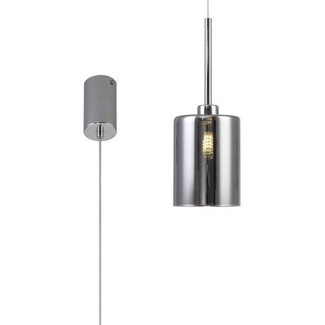 Lathen Single Pendant 2m, 1 x G9, Polished Chrome/Chrome Type B Shade