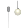 Lathen Single Pendant 2m, 1 x G9, Polished Chrome/Frosted Type G Shade