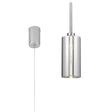 Lathen Single Pendant 2m, 1 x G9, Polished Chrome/Chrome Lined Type A Shade