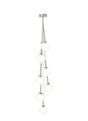 Lathen Cluster Pendant 1.5m, 7 x G9, Polished Chrome/Frosted/Clear Type M Shade