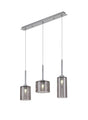 Lathen Linear Pendant 2m, 3 x G9, Polished Chrome/Smoked Type A,B,C Shade