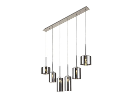 Lathen Linear Pendant 2m, 6 x G9, Polished Chrome/Chrome Type A,B,C Shade