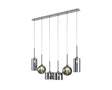 Lathen Linear Pendant 2m, 6 x G9, Polished Chrome/Chrome/Frosted Type A,C,G Shade