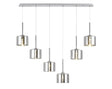 Lathen Linear Pendant 2m, 6 x G9, Polished Chrome/Chrome Type B Shade