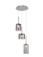 Lathen Round Pendant 2m, 3 x G9, Polished Chrome/Smoked Type A,B,C Shade