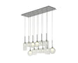 Lathen Linear Pendant 2m, 12 x G9, Polished Chrome/Clear/Frosted Type A,B,C,G Shade
