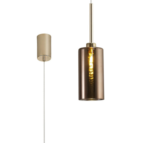 Lathen Single Pendant 2m, 1 x G9, French Gold/Copper Type A Shade