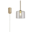 Lathen Single Pendant 2m, 1 x G9, French Gold/Clear Type C Shade