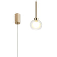 Lathen Single Pendant 2m, 1 x G9, French Gold/Frosted/Clear Type M Shade