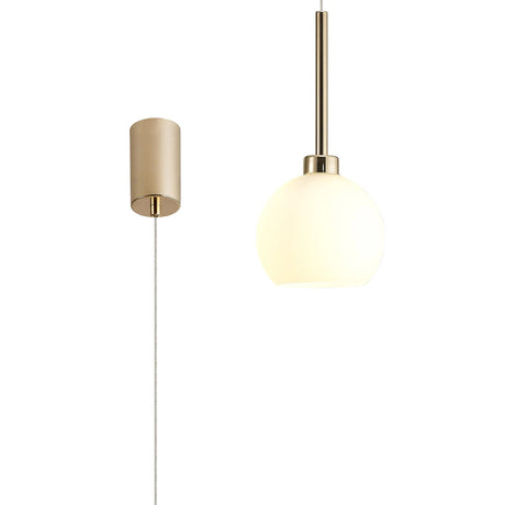 Lathen Single Pendant 2m, 1 x G9, French Gold/Opal Type F Shade