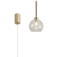 Lathen Single Pendant 2m, 1 x G9, French Gold/Clear Type F Shade