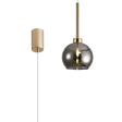 Lathen Single Pendant 2m, 1 x G9, French Gold/Smoked Type F Shade