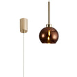 Lathen Single Pendant 2m, 1 x G9, French Gold/Dark Copper Type F Shade