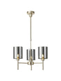 Lathen Telescopic/Semi Flush, 3 x G9, French Gold/Chrome Type B Shade