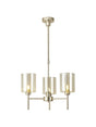 Lathen Telescopic/Semi Flush, 3 x G9, French Gold/Cognac Type B Shade