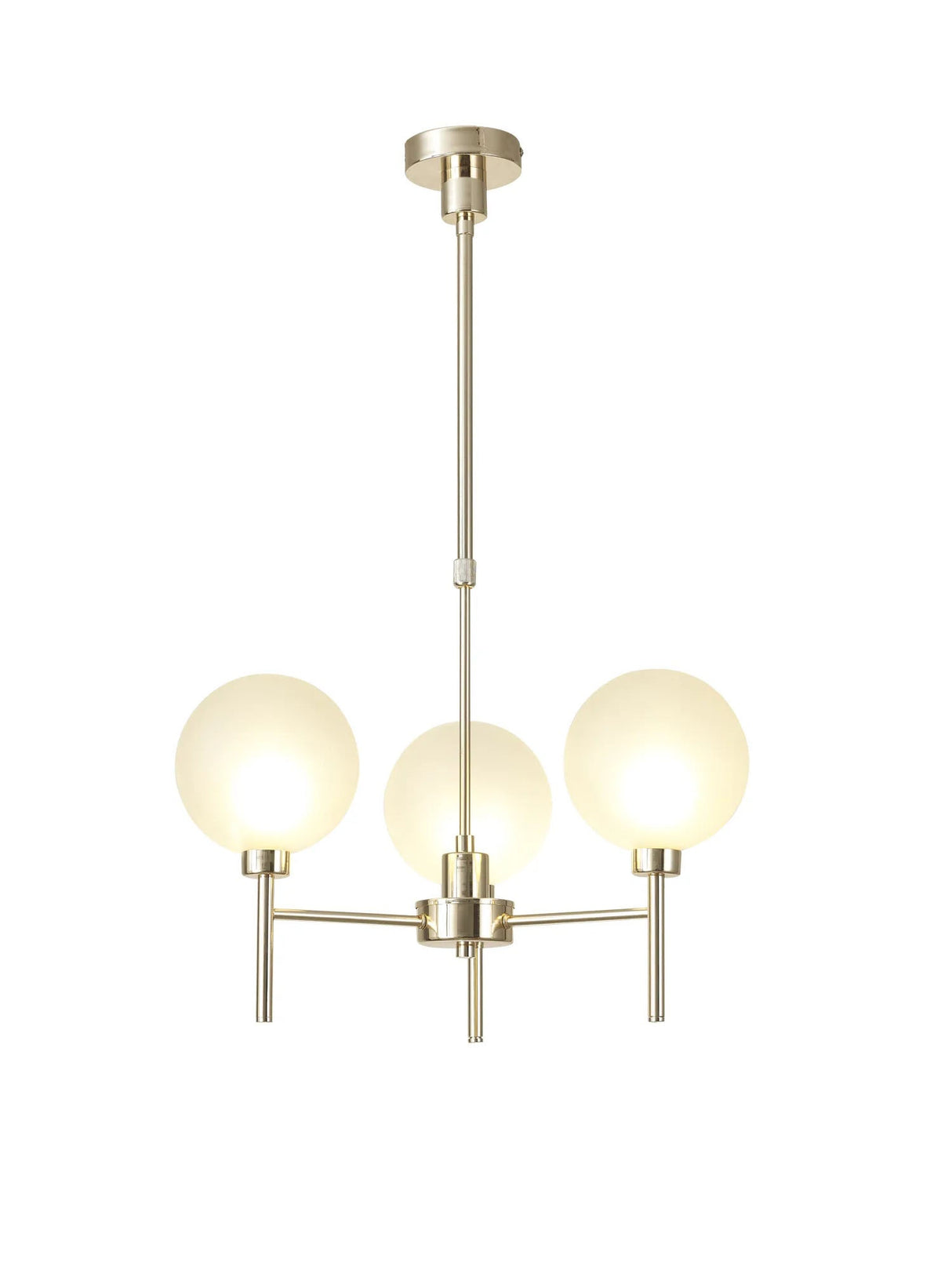 Lathen Telescopic/Semi Flush, 3 x G9, French Gold/Frosted Type G Shade