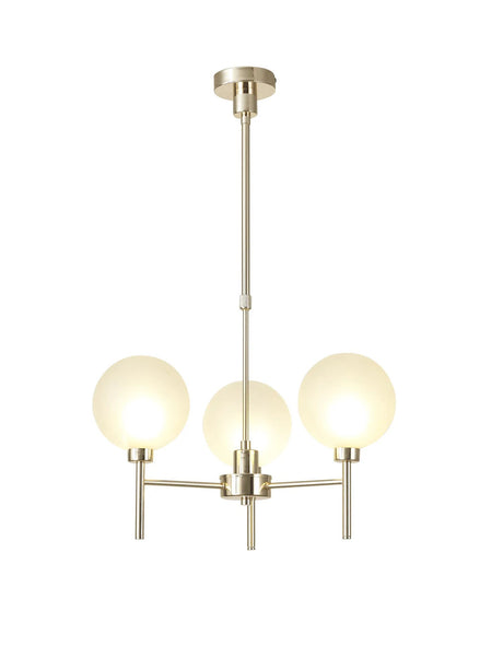 Lathen Telescopic/Semi Flush, 3 x G9, French Gold/Frosted Type G Shade
