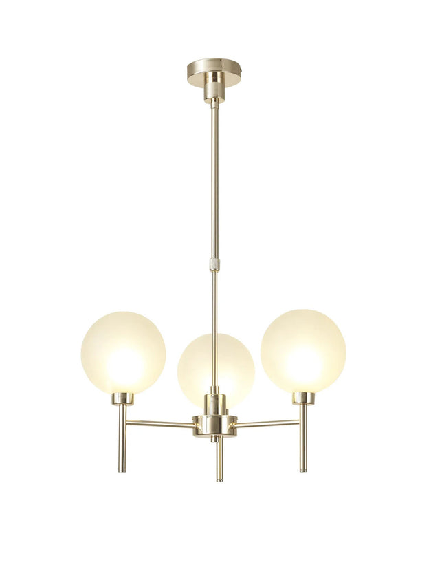Lathen Telescopic/Semi Flush, 3 x G9, French Gold/Frosted Type G Shade